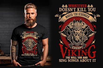 do retro biker motocross, viking warrior, veteran army, t shirt logo design