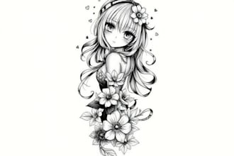 design custom anime manga tattoo design for you