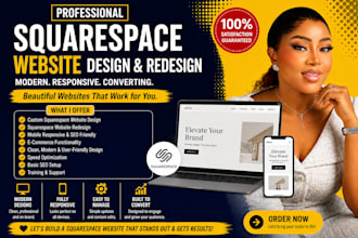 build squarespace website, redesign squarespaces site and develop modern