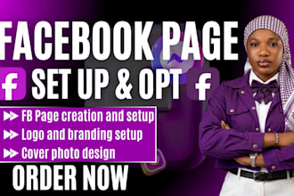 create facebook business page, fb page design, and setup