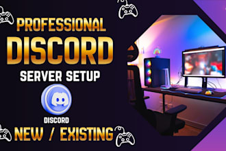 setup custom discord server with bots, roles, automation and channels