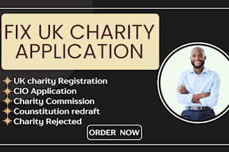 fix your rejected or delayed UK charity registration application