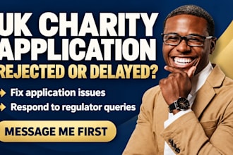 fix your rejected or delayed UK charity registration application
