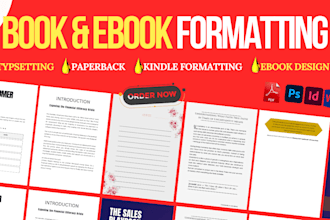 ebook formatting paperback layout KDP book cover formatting epub conversion