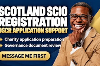 prepare your scotland scio charity registration application for oscr