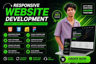 a responsive HTML CSS javascript website