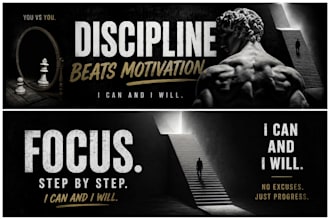 design premium self improvement and motivation thumbnails
