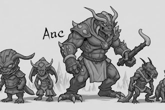 illustrate fantasy art creatures and characters