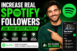 increase real spotify follower for your artist profile