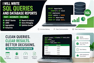 write sql queries and database reports
