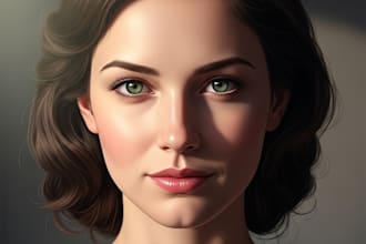 paint a realistic digital portrait