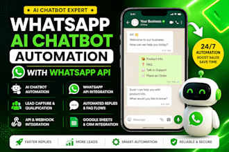 integrate ai chatbot automation with whatsapp API