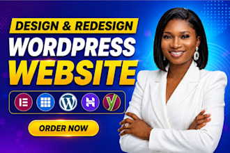 design or redesign wordpress website on hostinger, bluehost,siteground, ionos