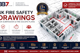 do UK fire safety drawings for submission fire escape plan