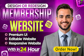 build a wordpress membership website or subscription website, lms website