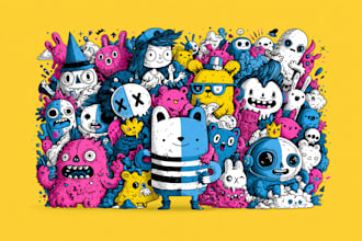 draw fun, quirky, and custom doodle art just for you