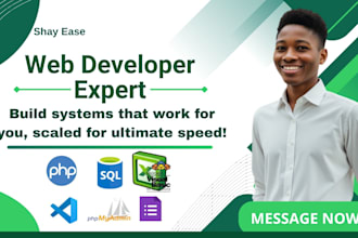 develop custom PHP web application mysql database backend portal admin dashboard