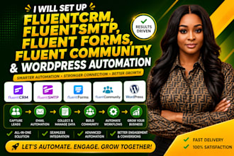 set up fluentcrm, fluentsmpt, fluent forms and wordpress email automation