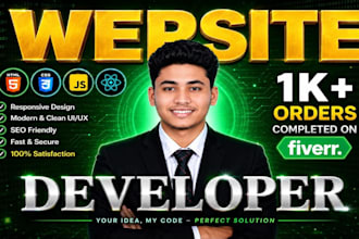 design front end developer website using HTML CSS js