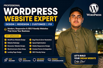 design or develop a complete responsive wordpress website