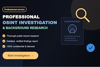 conduct professional osint investigation and background research