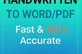 convert handwritten text to word fast and accurately