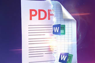 convert PDF to word and excel