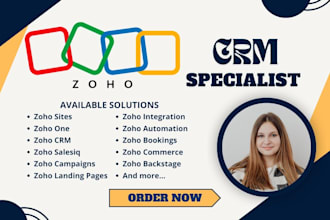 setup and automate zoho people, zoho one pro, zoho books zoho crm
