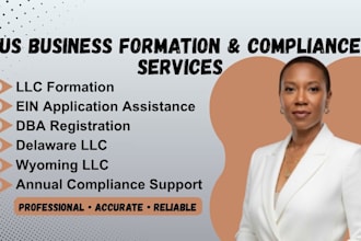 help you register a US llc in delaware, wyoming, florida, or texas