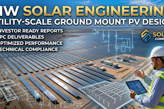 provide mw solar engineering and utility scale ground mount pv solar design