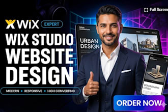 do wix studio website design, build a professional wix website on wix studio