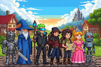 create a pixel art character sprite