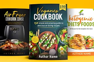 design an unique cookbook cover and recipe book cover design