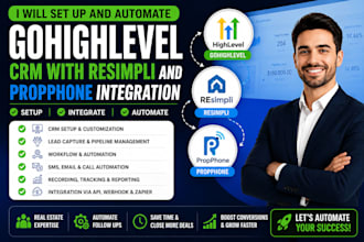set up and automate your gohighlevel crm with resimpli and propphone integration
