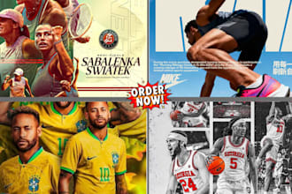 create professional sports banners and graphics for teams and events