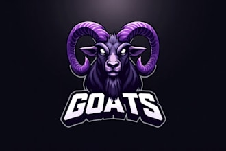 make an amazing goat head mascot logo in 24 hours