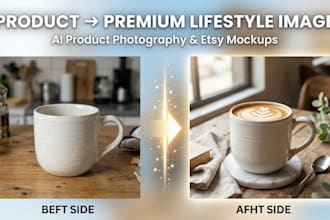 create realistic product lifestyle images, mockups for your store