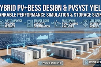 simulate hybrid pv bess design for pvsyst yield analysis and storage sizing