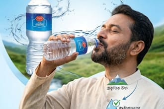 social media banner design for mineral water brands