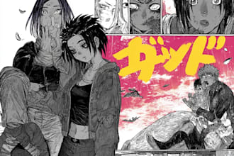 create a custom manga comic page in professional manga style