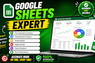 create google sheets formulas, automation and apps script for your business
