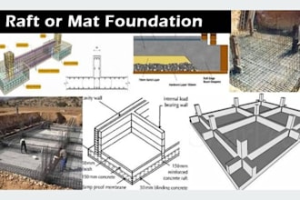 design raft foundation mat foundation and footing calculations