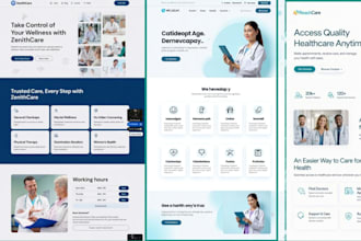 design medical, medicare, telehealth, therapy  dental, healthcare website