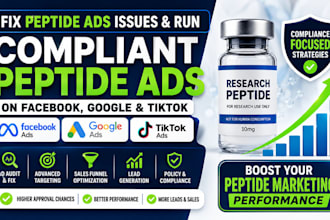 fix peptide ads issues, peptide marketing, peptide website, and supplement ads