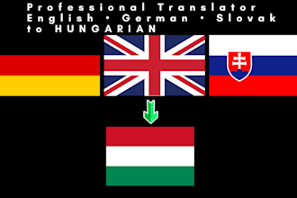 translate english, german, and slovak to hungarian perfectly
