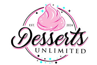 design a clean minimalist ice cream logo for your brand