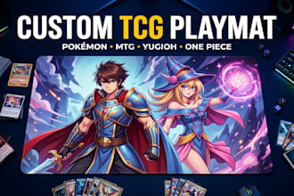 design custom anime tcg playmat pokemon yugioh mtg mat one piece card desk mat