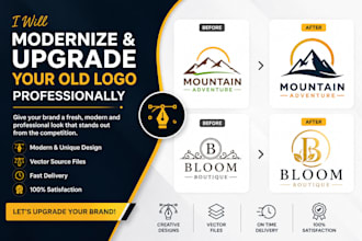 modernize and upgrade your old logo professionally