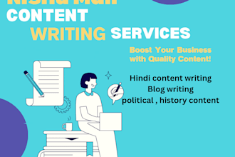write hindi blog articles on history, politics