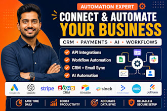 integrate google ads, stripe, zoho CRM, airtable, slack, openai and workflow